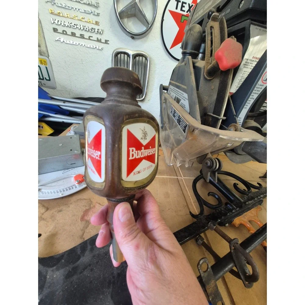 Vintage‎ Budweiser Beer Tap Handle KING OF BEERS Bar Decor Pub Sign